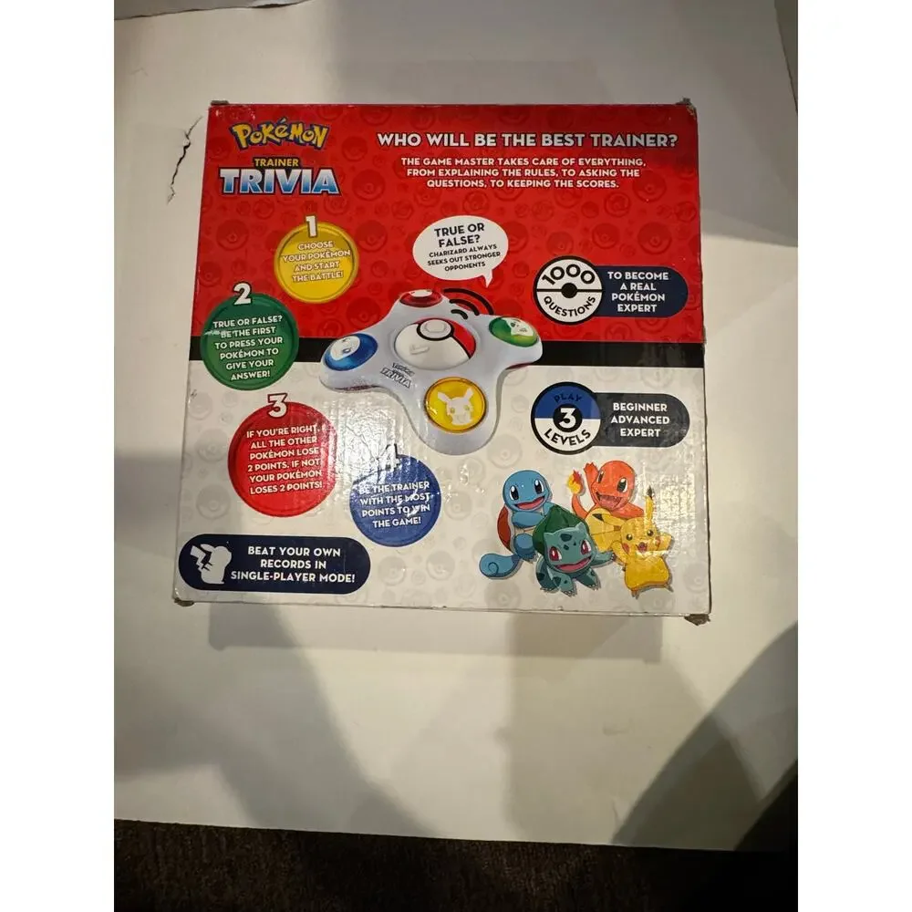 Pokemon Trainer Trivia Featuring the Virtual Game Master 2 Modes Single & Multip